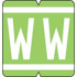 GBS/VRE Alpha Labels, 8848-Series, 1 5/16 H x 1 1/4 W, Letter W, Lt Green, 200/Pack, 61343