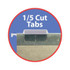 Hanging File Folders, Legal Size, 1/5-Cut Adjustable Tab, Green, 25/Box (64177)