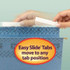 Smead Hanging File Folder Easy Slide Tabs, 1/3-Cut Tab, Clear, 18/Pack