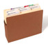 Smead 100% Recycled File Pocket, Straight-Cut Tab, 3-1/2" Exp, Letter Size, Redrope, 25/Box