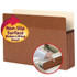 Smead Easy Grip File Pocket, Straight-Cut Tab, 3-1/2" Exp, Legal Size, Redrope, 25/Box