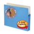 Smead File Pockets, Straight-Cut Tab, Letter Size, 1-3/4" Expansion, Blue, 25/Box