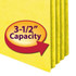 Smead File Pockets, Straight-Cut Tab, 3-1/2" Expansion, Letter Size, Yellow, 25/Box