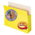 Smead File Pockets, Straight-Cut Tab, 3-1/2" Expansion, Letter Size, Yellow, 25/Box