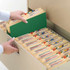 Smead File Pockets, Straight-Cut Tab, 5-1/4" Expansion, Letter Size, Green, 10/Box