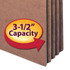 Smead File Pocket, Straight-Cut Tab, Guide Height, 3-1/2" Exp, Letter Size, Redrope, 50 /Box