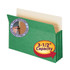Smead File Pockets, Straight-Cut Tab, 3-1/2" Expansion, Legal Size, Green, 25/Box