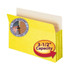 Smead File Pockets, Straight-Cut Tab, 3-1/2" Expansion, Legal Size, Yellow, 25/Box