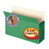 Smead File Pockets, Straight-Cut Tab, 5-1/4" Expansion, Legal Size, Green, 10/Box