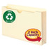 Smead 100% Recycled File Jacket, Straight-Cut Tab, 2", Legal (75607)