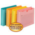 Smead Notes File Jackets, Letter Size, 2" Expansion, Assorted Colors, 12/Pack
