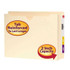 Smead End Tab File Jacket Folders, Reinforced Tab, 2" Exp, Letter Size, Manila, 25/Box