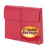 Smead Expanding File Wallet, 2" Expansion, Protective Flap and Cord Closure, Letter Size, Red, 10/Box