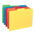 Smead Interior File Folders - 1/3 Cut Tab, Assorted Bright Colors, Letter Size, 100 per Box