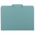 Smead Interior File Folders, 1/3-Cut Tab, Letter Size, Aqua, 100/Box