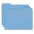 Smead Interior File Folder, 1/3-Cut Tab, Letter Size, Blue, (10239)