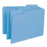 Smead Interior File Folders, 1/3-Cut Tab, Letter Size, Blue, 100/Box