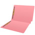 Pink End Tab File Folders, Letter Size, 2 Fasteners, 11-point, 50/Box