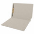 Colored Folders, End Tab, Letter Size, 3/4" Exp, Fastener Pos 1, 11pt Gray, 50/Box