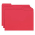 Smead Interior File Folder, 1/3-Cut Tab, Letter Size, Red, (10267)