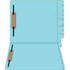 Colored Folders, End Tab, Letter Size, 3/4" Exp, Fastener Pos 1/3, 11pt Lt. Blue, 50/Bx