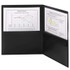Smead Poly Two-Pocket Folder with Security Pocket, Letter Size, Black, 5/Pack
