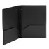 Smead 3 Prong 2-Pocket Plastic folder, Letter Size, Black, 25/Box