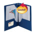 Smead Lockit Two-Pocket File Folder, Letter Size, Dark Blue, 25/Box