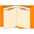 End Tab Classification Folders, 2 Dividers, Letter Size, 14pt Orange, 25 Box (87C01D2ORG)