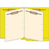End Tab Classification Folders, 2 Dividers, Letter Size, 14pt Yellow, 25 Box (87C02D2YEL)
