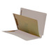End Tab Classification Folders, 1 Divider, Letter Size, Gray, 25/Box