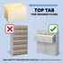 Top tab file folders are designed for drawer filing rather than shelf filing