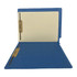 End Tab Classification Folders, 1 Divider, Letter Size, Blue, 25/Box