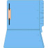 Illustrative rendering of Blue End Tab File Folders with 1 Fastener in Position 1