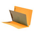 End Tab Classification Folders, 1 Divider, Letter Size, Goldenrod, 25/Box