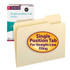 Smead File Folders, Letter Size, Standard 1/3-Cut Tab (Right Only), Manila, 100/Box