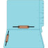 Colored Folders, End Tab, Letter Size, 3/4" Exp, Fastener Pos 3/5, 14pt Lt. Blue, 50/Box