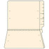 Manila end tab file folder, letter size, 14pt stock with reinforced 2-ply end tab and 3/4-inch scored expansion, shown open flat.