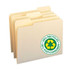 Smead 100% Recycled Folders, Letter Size, 1/3-Cut Tab, Manila, 100/Box