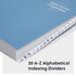 Durable laminated tabs labeled A-Z on Smead 89282 Desk Sorter Organizer