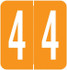 VRE/GBS 8860-Series Numeric Labels, Yellow, Number 4, Orange, 500 Labels per Roll