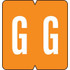 GBS Alpha Labels, 8850-Series, 1 5/16 H x 1 1/4 W, Letter G, Orange, 550/Roll, 91327