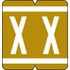 GBS Alpha Labels, 8850-Series, 1 5/16 H x 1 1/4 W, Letter X, Gold, 550/Roll, 91344
