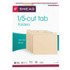 Smead File Folders, Letter Size, Standard 1/5-Cut Tab, Manila, 100/Box