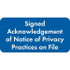 Signed Acknowledgment, Blue (A1005)