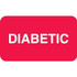Medical Chart Labels, Diabetic, 1-1/2 x 7/8, Red (A1021)
