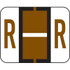 Tab Alphabetic Label Letter R Vinyl 500/Roll