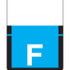 Tab Products Alpha Labels, 1307-Series, 1 H x 3/4 W, Letter F, Lt Blue, 500/Roll (A1307-F-T3)