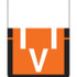 Tab Products Alpha Labels, 1307-Series, 1 H x 3/4 W, Letter V, Dk Orange, 500/Roll (A1307-V-T3)