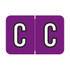 Barkley Alpha Labels, ACPM-Series, 1 H x 1 1/2 W, Letter C, Purple, 500/Roll